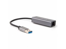 Кабель-переходник USB 3.0 (Am)--> LAN RJ-45 Ethernet 1000 Mbps, Aluminum Shell,TELECOM <TU312M> (1/240)