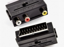 Адаптер SCART OUT 3 RCA SK10 с переключателем