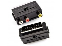 Адаптер SCART OUT 3 RCA SK10 с переключателем