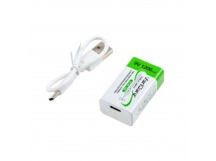 Аккумуляторные батарейки "Крона" 6LR61 VariCore Li-ion 9V 1200 mAh (перезаряжаемые, зарядка через Type-C)