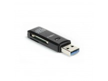 Картридер Smartbuy USB 3.0 SD/MicroSD SBR-750-B, черный (1/100)