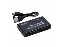 Картридер универсальный 10-в-1, MicroSD, SD, CF, MS, M2, MMC, xD и др., Smartbuy (SBR-999) (1/80)