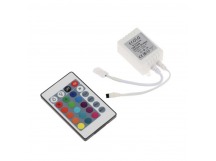 Ecola LED strip RGB IR controller моноблок с блоком питания 72W 12V 6A с инфракрасным пультом управления (1/44)