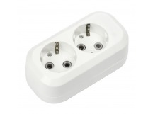 Колодка розеточная SMARTBUY 2 гнезда 16А/3,5кВт c заземлением (SBE-16-2-00-Z) (1/100)