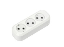 Колодка розеточная SMARTBUY 3 гнезда 10А/2,2кВт без заземления (SBE-10-3-00-N) (1/100)