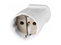 Штепсельное гнездо SMARTBUY с заземлением белое 16А 250В (SBE-16-S01-wz) (1/40)