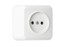 Розетка SMARTBUY 1-местная 10А, ОУ, без заземления белая "Юпитер" (SBE-03w-10-S1-N) (1/10)