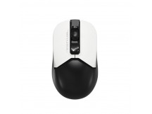Беспроводная мышь A4TECH Fstyler FG12S Panda оптич. 1200dpi silent беспров. USB 3but, белый/черный (1/60)