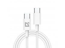 USB кабель F182 TypeC-TypeC 1м, 60 Вт, PD,TPE,белый, пакет