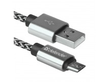 USB кабель USB08-03T PRO USB2.0 Белый, AM-MicroBM, 1m, 2.1A