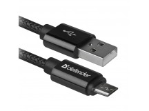 USB кабель USB08-03T PRO USB2.0 Черный, AM-MicroBM, 1m, 2.1A