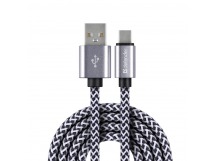 USB кабель USB09-03T PRO USB2.0 Белый, AM-Type-C, 1m, 2.1A