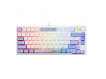 Проводная игровая клавиатура Novis GK-318 RU,бел/гол,80кн+FN,радуж,1.5м