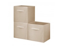 Набор коробов для хранения Casa бежевый, 3 шт, 30*30*30 см