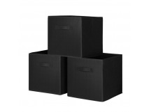 Набор коробов для хранения Casa черный, 3 шт, 30*30*30 см