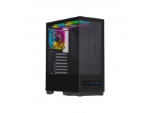 Корпус компьютерный HyperHub Pro черный,ATX,display,TypeC,3fans