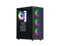 Корпус компьютерный RaptorX черный,ATX,4fans,switchM/BSync