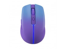 Беспроводная оптическая мышь Mystery MM-301 LED,2.4+2*BT,4D,1600dpi,фиолет