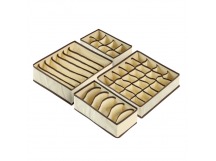 Набор органайзеров Violetta 4 бежевый, 32*32*10x2/32*16*10x2