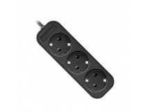 Удлинитель с заземлением M350 5.0 м, 3 розетки, черный