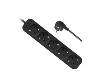 Удлинитель с заземлением M550 5.0 м, 5 розеток, черный