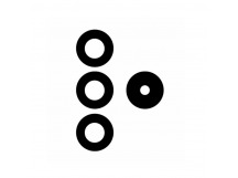 Стекло камеры для Xiaomi Poco X7 (24095PCADG) (комплект 4 шт.) Черный