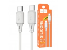 Кабель Type-C - Type-C HOCO X101 (60W/3A/1m/силиконовый) серый