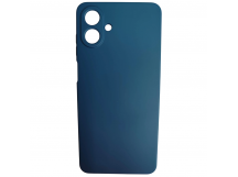 Чехол силиконовый Samsung A07 Silicone Cover без лого темно-синий