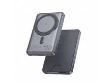 Внешний аккумулятор (Power Bank) Hoco Q46 5000mAh (20W, PD, USB-C, MagSafe 15W, держатель для карт и смартфона) Серый