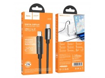 Кабель Lightning -TypeC HOCO U125 PD 27W display (черный) 1м