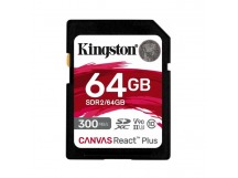 SDXC  64GB  Kingston Class 10 UHS-II U3 V90 React Plus (300 Mb/s)