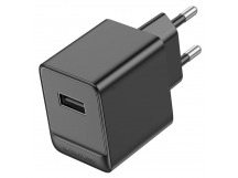 Блок питания сетевой 1 USB Borofone BAS11A Erudite, пластик, 2.1A, цвет: чёрный (1/76/304)