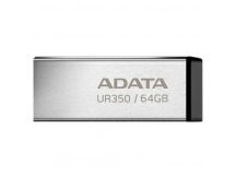 USB 3.2  64GB  A-Data  UR350  серебро/чёрный металл