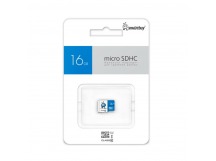 Карта памяти MicroSD 16GB Smart Buy Class 10 UHS-I синие без адаптера