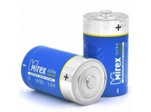 Элемент питания Mirex LR20 / D 1,5V  2 шт (2/12/96), ecopack