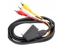 Кабель соединительный Smartbuy SCART - 3 RCA (M), 1,0 м, в пакете (KA-518-125)/25