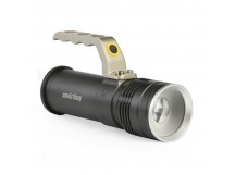 Аккумуляторный светодиодный фонарь CREE T6 10Вт с системой фок-ки луча, металлический с ручкой, IP54