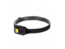 Фонарь налобный COB LED,  налобный ремень, 3xAAA батарея, ABS, Smartbuy