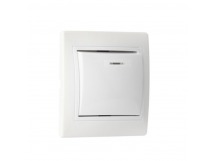 Выключатель 1-клавишный с индикатором 10А белый, керамика "Венера" (SBE-01w-10-SW1-1-c)