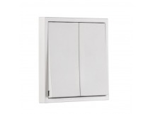 Выключатель 2-клавишный 10А белый "Капелла" (SBE-09w-10-SW2-0)