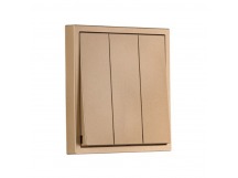 Выключатель 3-клавишный 10А шампань "Капелла" (SBE-09c-10-SW3-0)