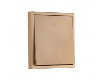 Выключатель проходной 1-клавишный 10А шампань "Капелла" (SBE-09c-10-SW12-0)