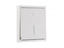 Выключатель проходной 1-клавишный с индикатором, 10А белый "Капелла" (SBE-09w-10-SW12-1)