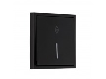 Выключатель проходной 1-клавишный с индикатором, 10А черный "Капелла" (SBE-09b-10-SW12-1)