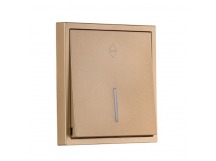 Выключатель проходной 1-клавишный с индикатором, 10А шампань "Капелла" (SBE-09c-10-SW12-1)