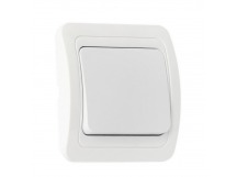 Выключатель 1-клавишный 10А белый, керамика "Марс" (SBE-02w-10-SW1-0-c)