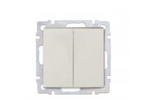 Выключатель 2-клавишный 10А бежевый "Нептун" (SBE-05i-10-SW2-0)