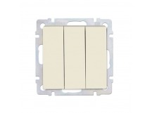Выключатель 3-клавишный 10А бежевый "Нептун" (SBE-05i-10-SW3-0)