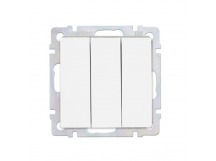 Выключатель 3-клавишный 10А белый "Нептун" (SBE-05w-10-SW3-0)