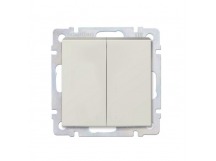 Выключатель проходной 2-клавишный 10А бежевый "Нептун" (SBE-05i-10-SW22-0)